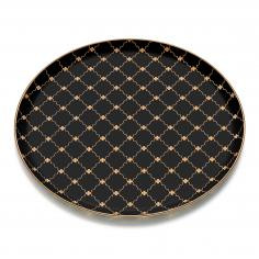 VICTORIA MAT GOLD GLASS TRAY 35*35
